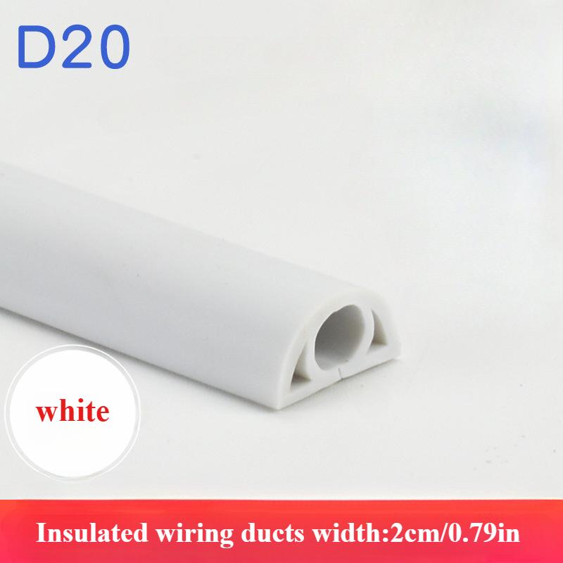 1pc 1m/3m Floor Cable Protector PVC Flex Cable Protector Self-adhesive Power Cable Protector Wire Duct Floor Cable Cover