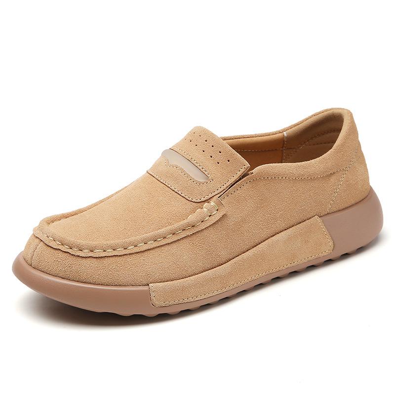 Women Shoes Flats Cowhide Suede Sneakers Women 2024Comfort Female Casual Walking Footwear Fashion Large Size Loafers Shoes Women