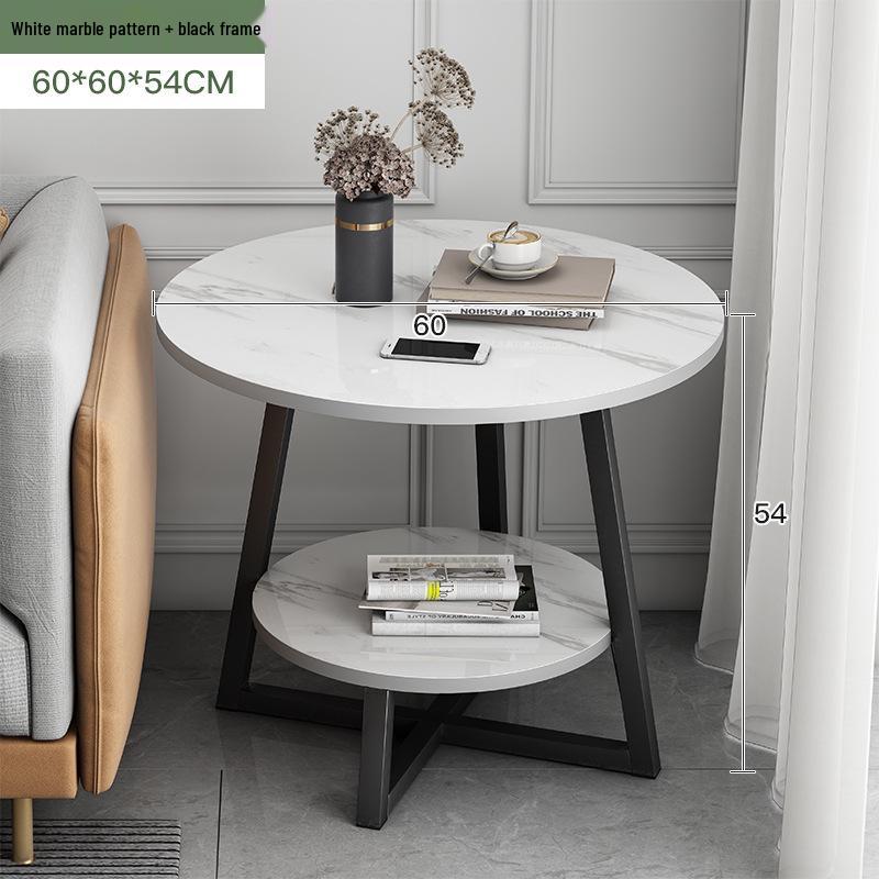Nordic Minimalist Small Round Coffee Table for Living Room
