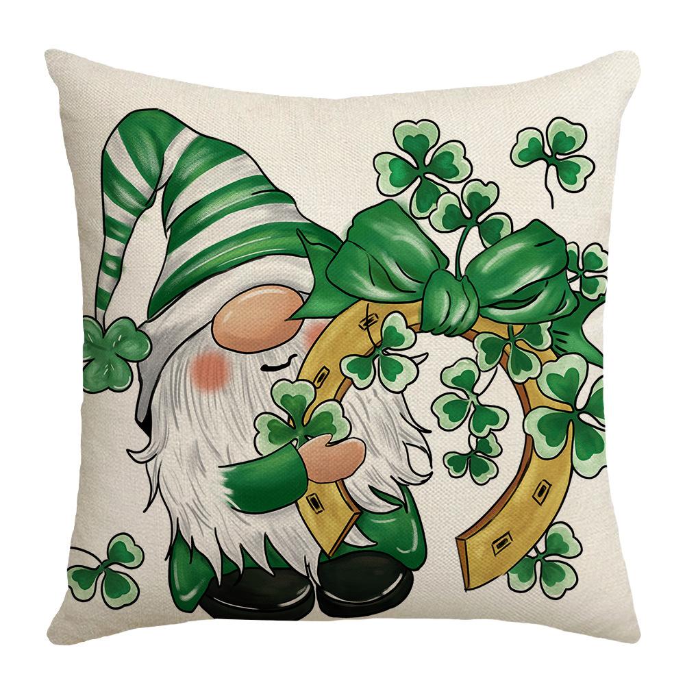 Neuer Buchstaben-Print St. St. Patrick's Day Kissen Grün Sofa Dekokissenbezug