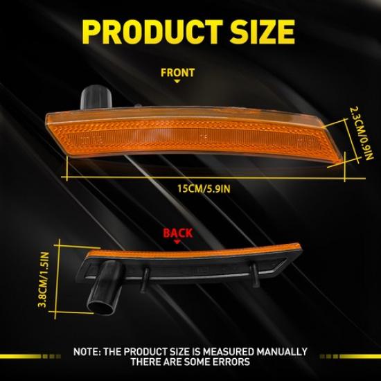 2x Amber Side Fender Front Marker Light Housing For Mini R55 Clubman 2005-10