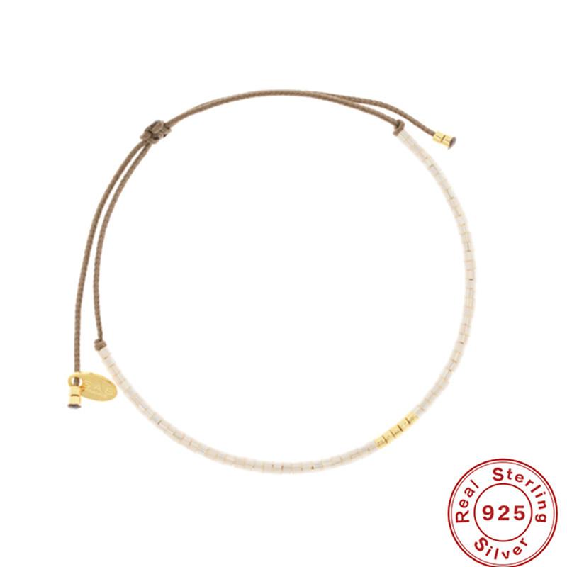 S925 Sterling Silver Beaded Bohemian Turquoise Mixed Color Xiaomi Beads Dopamine Bracelet Beach Bracelet