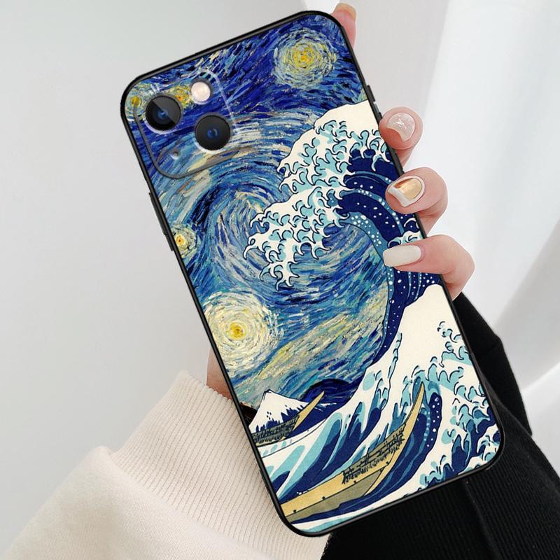 Van Gogh Starry Sky Phone Case For iPhone 17 Pro Max 14 13 12 11 15 16 Pro Max mini 16 15 Plus 16e 17 Air Cover