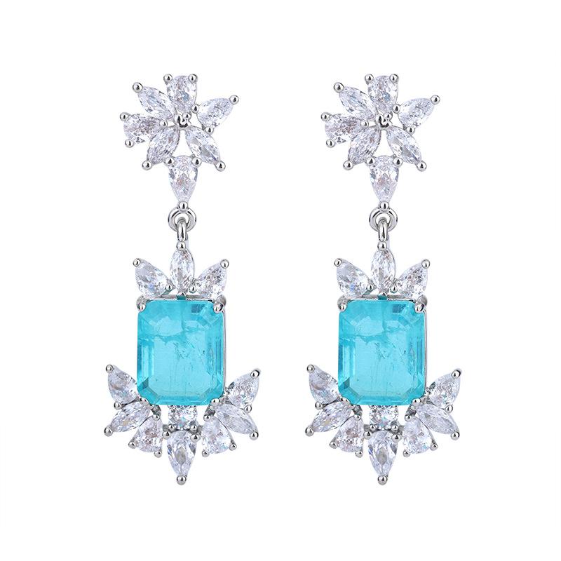 Color Simulation Jewelry, Fashionable Exaggerated Yellow Diamond Pink Diamond Women'S Goods