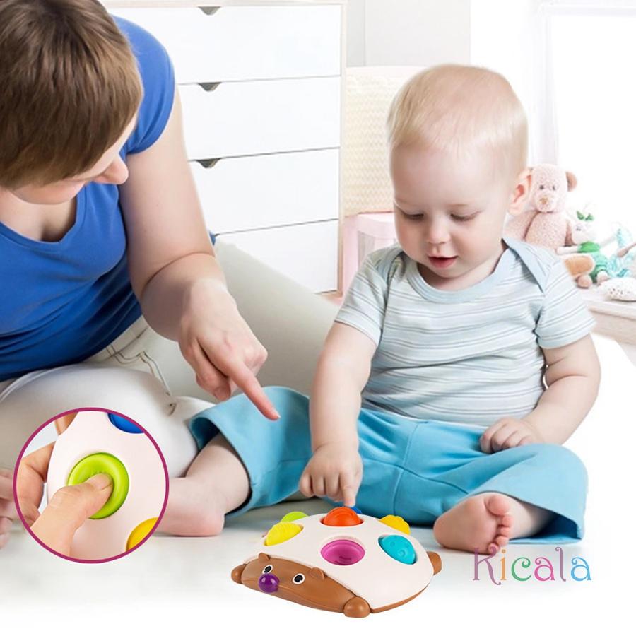 Baby Montessori Soft Fidget Sensory Toy Hedgehog Simple Dimple Tactile Developing Finger Exercise Board Toy For Baby 0 36 Month
