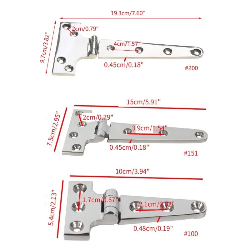 Drawer Hinge Thickened Stainless Hinge for Marine Yacht Latch Hinge Rustproof