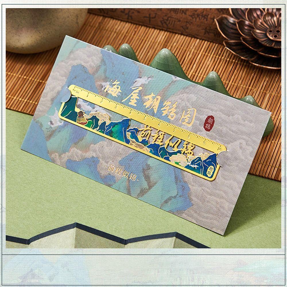 Metal Metal Hollow Bookmark Measuring Tool Oil Painting Element Book Page Pagination Drawing Tools Good Wishes Ruler Bookmark