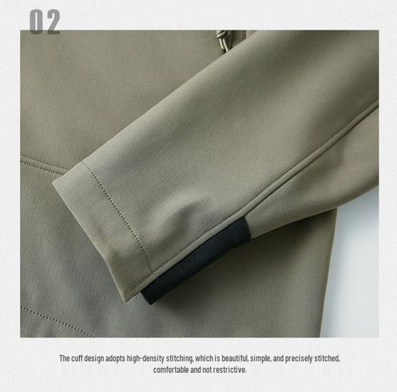Men's 2025 Spring Softshell Hooded Windproof Waterproof Jacket - Casual Outdoor Workwear Coat