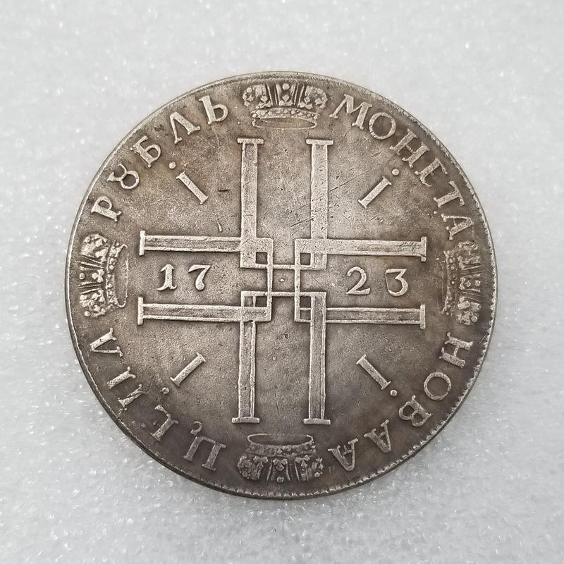 نسخة روبل 1723 روسيا روسلاند بيتر الأول عملة فضية مجموعة العملات الروسية