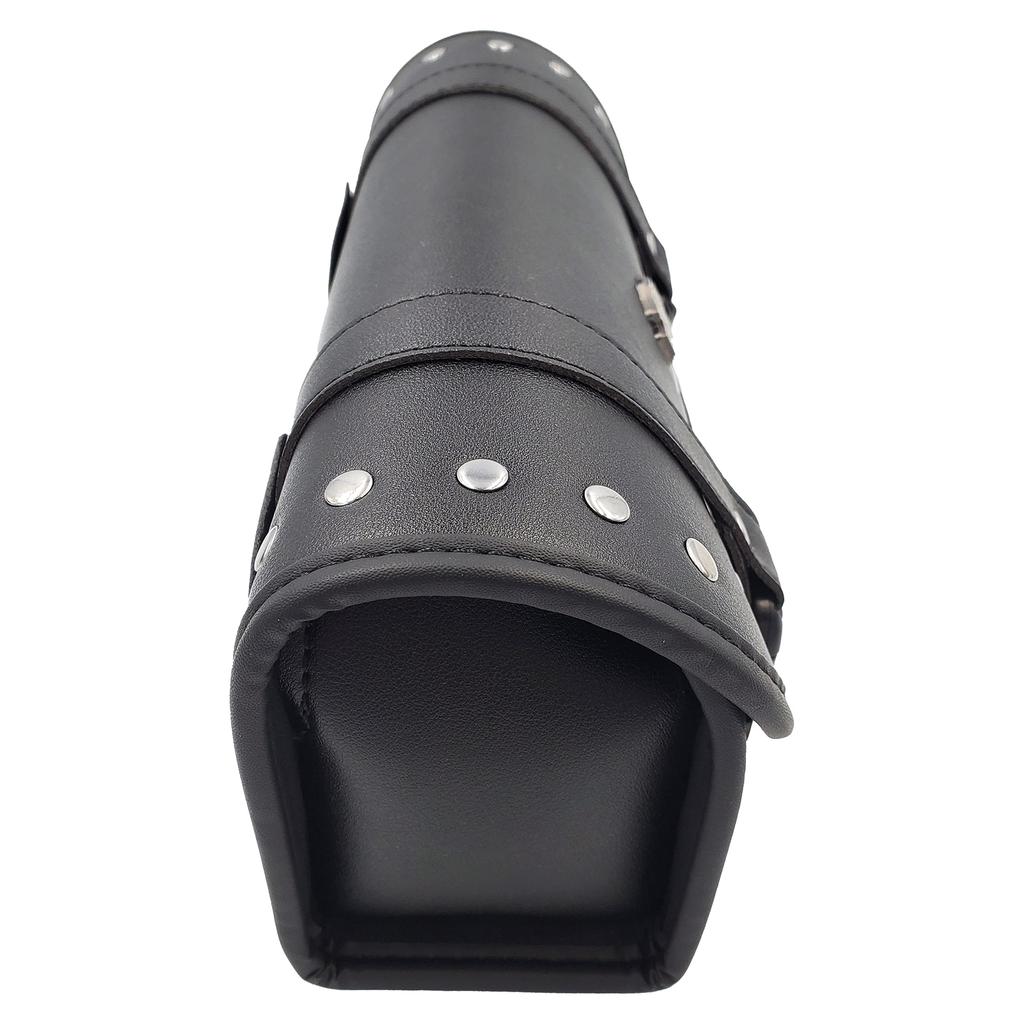 VISPREA Tool Motorcycle Side Universal Motorcycle PU Motorcycle Tool Black American Tool Enhances the Appeal of Your GJ1 Metal Bag, Saddlebag, Bag,