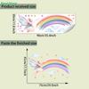 Fairy & Rainbow Wall Stickers - Colorful Kids Room Decor Decals, Removable Watercolor Style Wall Art