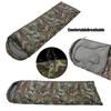Schmutzabweisender Schlafsack Camouflage Grün Bettwäsche Mit Hut Warm Geeignet Für Outdoor-Camping, Wandern Und Rucksacktouren