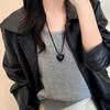 Charms Rope Chain Necklace Korean Style Sweater Chain Creative Love Pendant Necklace  Girl
