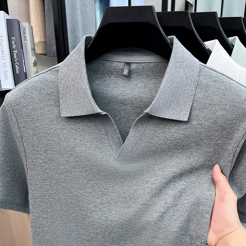 Polo Shirts for Men Short Sleeve V Neck Polo Lightweight Summer Casual Polo Shirts