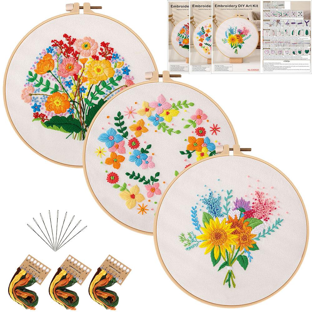 New Diy Handmade Embroidery Material Bag Flower Bouquet Hand Bouquet European Love Lover