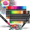 12/24 Pcs Watercolor Art Markers Brush Pen Dual Tip Fineliner Drawing For Calligraphy Painting Colors Set Art Supplies