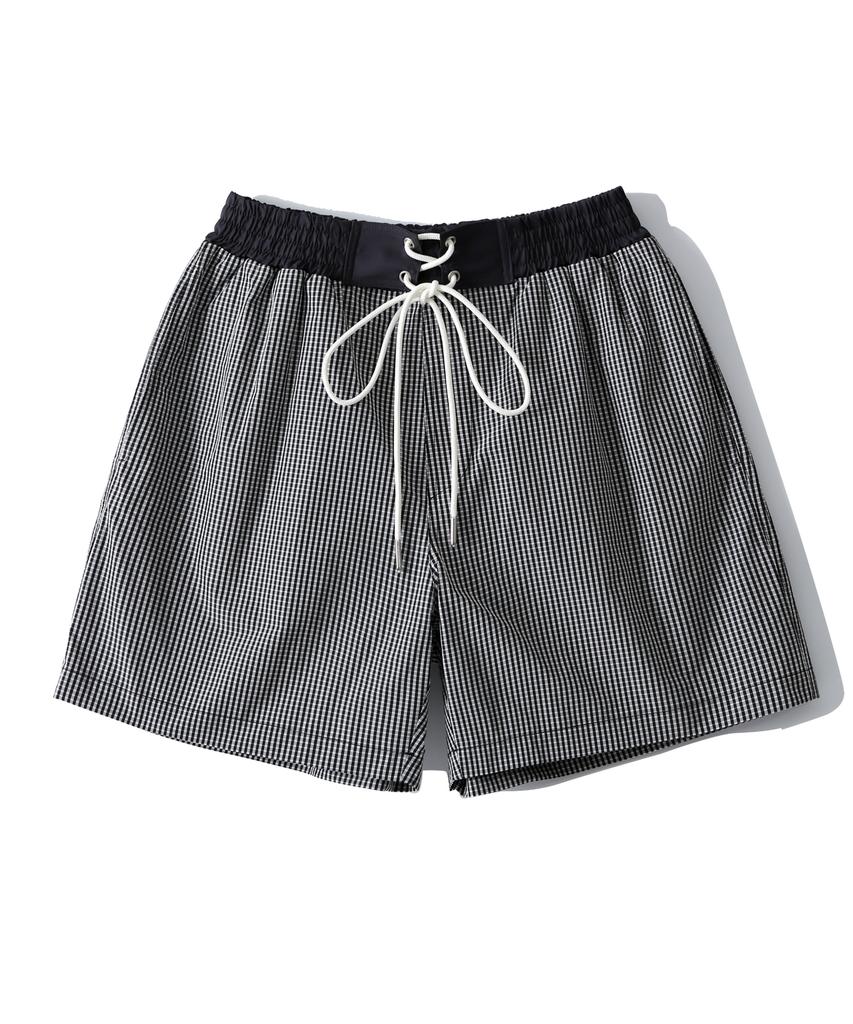 GARDEN EXPRESS Check Sports Shorts (Black)