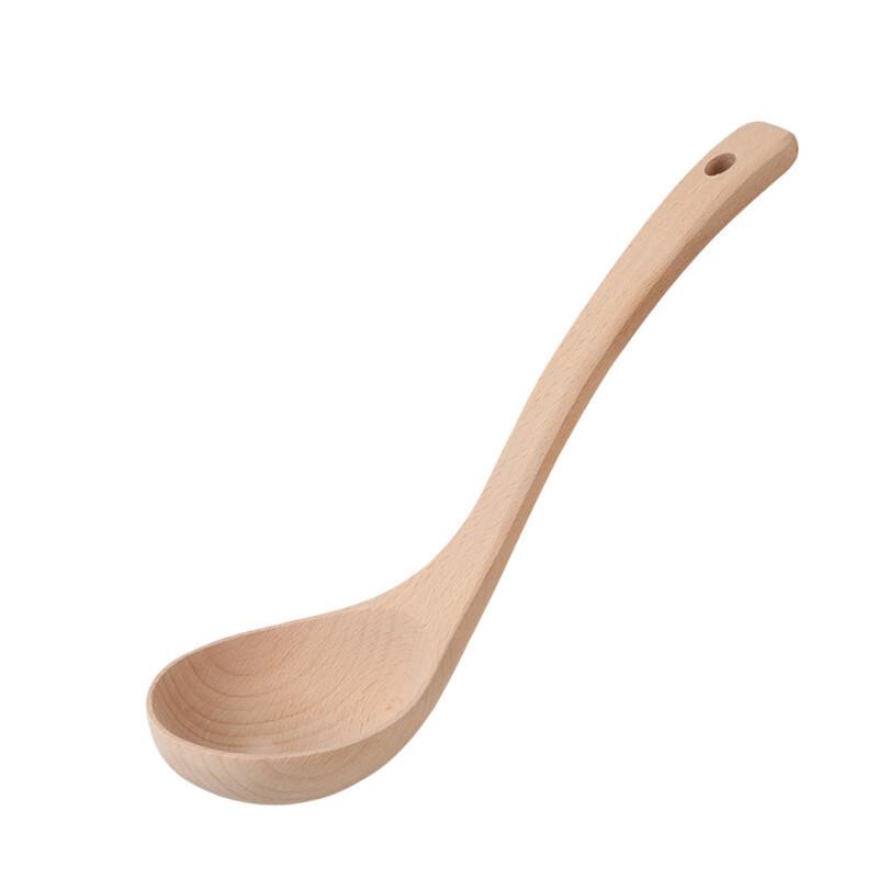 Diruian Beech Wood Large Curved Soup Spoon