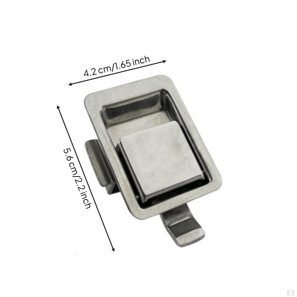 Panel Latch Lock Stainless Steel Recessed with Handle Polished Cabinet Door for Builders,
