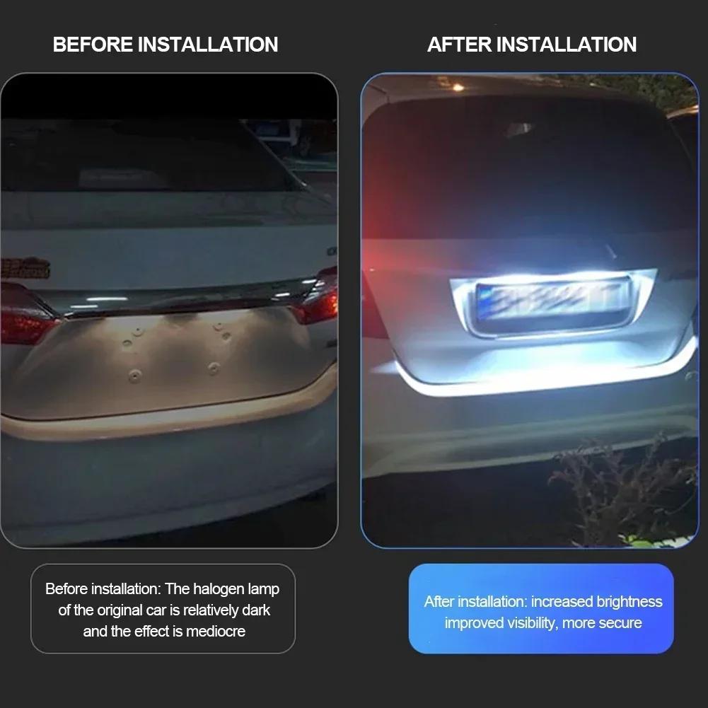 1/2PCS Car License Plate Light Car LED Canbus License Number Plate Light Assembly For Mercedes Benz C-class W203 SL CLK Class