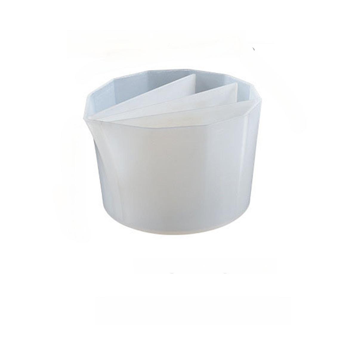 

1PC Split Cup For Paint Pouring,Reusable Fluid Art Split Cup Silicone Split Pouring Cup With Dividers For Acrylic Paint Resin білий