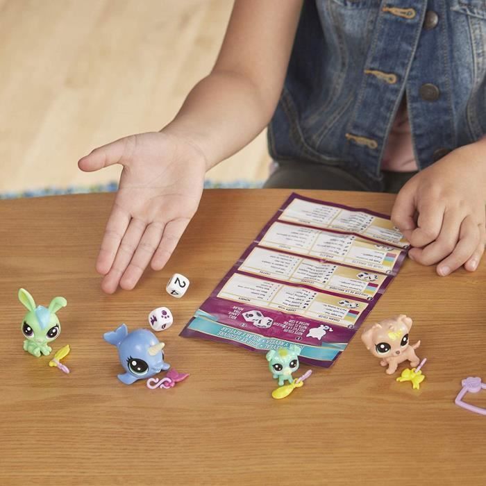 Coffret mystère Lucky Pets - Littlest PetShop - 4 figurines Pet Shop et 4 charms