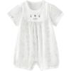 TONGTAI Baby Girl Short Sleeve Embroidered Romper