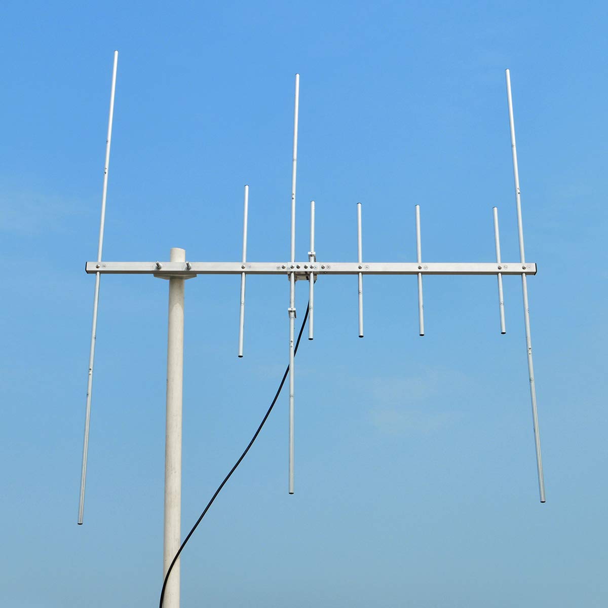 

TWAYRDIO Dual Band 8 Element Yagi Antenna High Gain High Gain Outdoor Antenna Installation Required For Radios For Amateur Radio 144/430MHz срібний