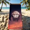Towel For Outdoor Camping Beach Towel Moon Cool Basketball Super Absorbent Quick-Drying Summer Towel