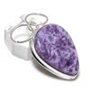 Lepidolite Stone Handmade Ethnic 925 Sterling Silver Jewelry Pendant 1.97" Z6k38