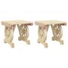 VidaXL Set of 2 Garden Footrests, Patio Stool, Pub Pouf, Bistro Furniture Patio Balcony Outdoor, Wood of 3207133
