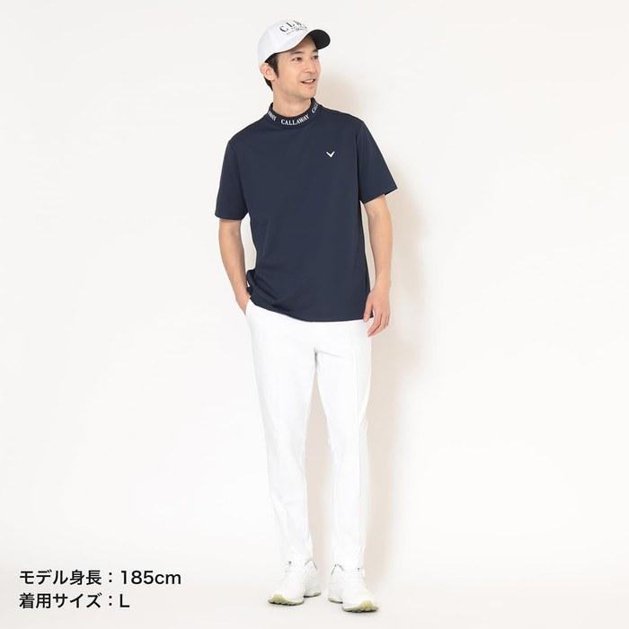 Callaway Short Sleeve Shirt Mock Neck Cool Festa Sweat-Absorbing Quick-Drying UV Cut Golf C26134105 Men's 1120_Navy L