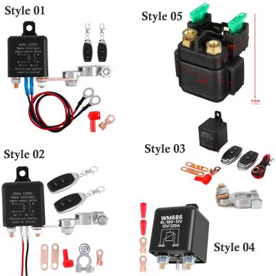 Remote Battery Disconnect Switch 12V 200/250A Remote Control Battery Switch Relay Anti-theft Car RV Boat Battery Kill Switch