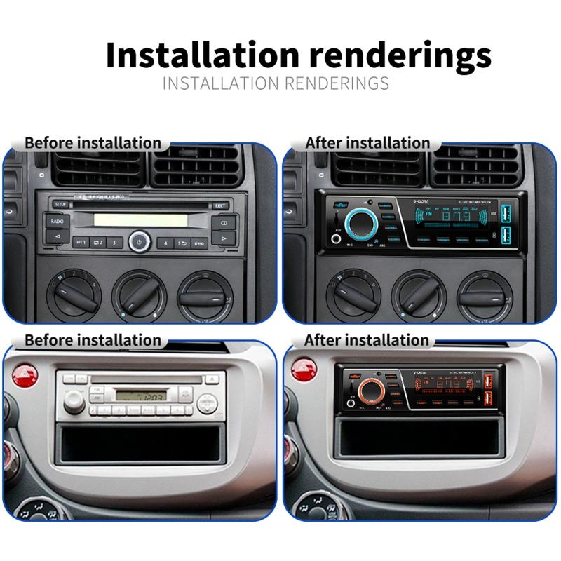 Handsfree Bluetooth-compatible Car MP3 Adapter Music Player FM Radio Transmitter