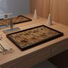 Bark Texture Decorative Tray Multi-Purpose Home Decor for Dresser Top, Entryway