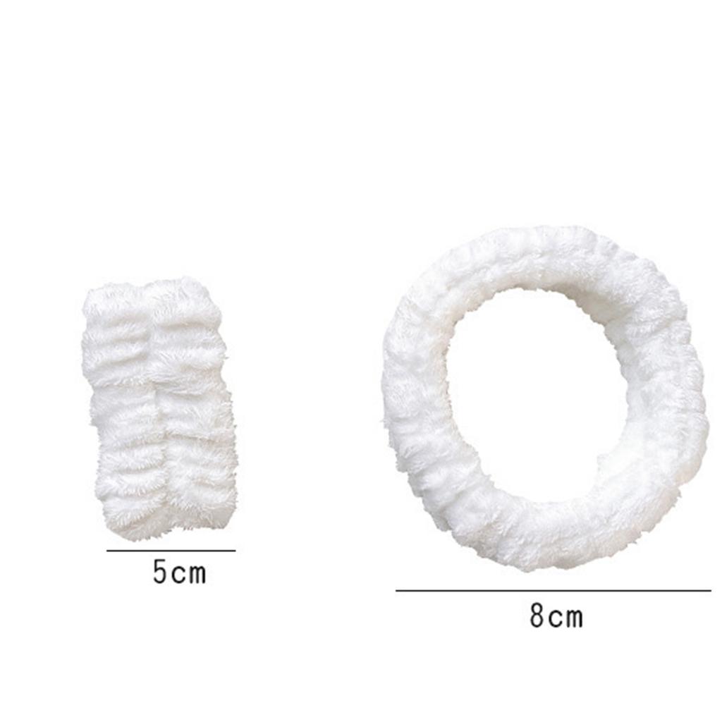 2pcs Microfiber Cuff Wrist Bands Super Soft Absorbent Spa Wristbands for Women Infant Bathing Accessories Face Wash Hair Band