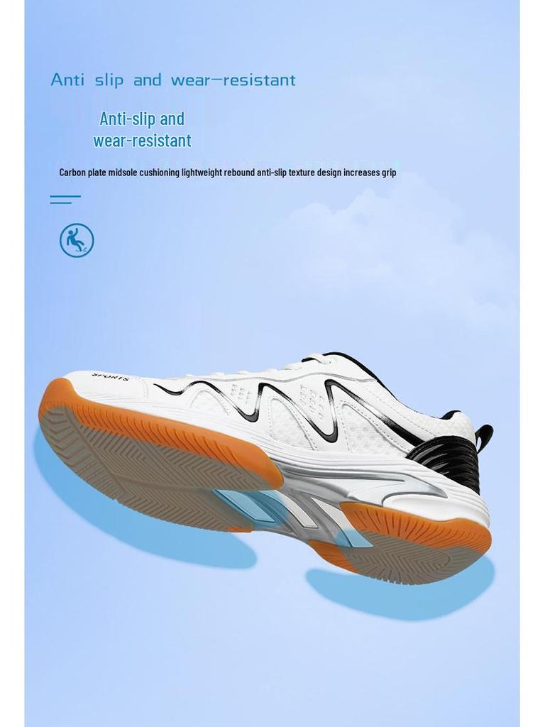 Professional Leather Sports Shoes for Men and Women: Plus Size Badminton, Table Tennis, and Tennis Training Shoes