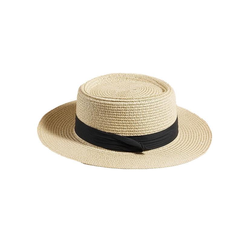 Bohemian Straw Hat With Wide Brim Summer Sunshade For Outdoor Women