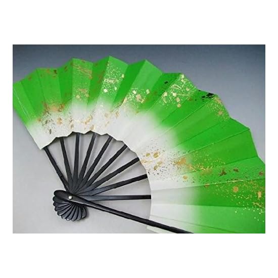 Dancing Fan "Ai" 1200-1529, Flowing Water, Gradation, 9.5 sun (approx. 28.8 cm), Black Lacquered Rib