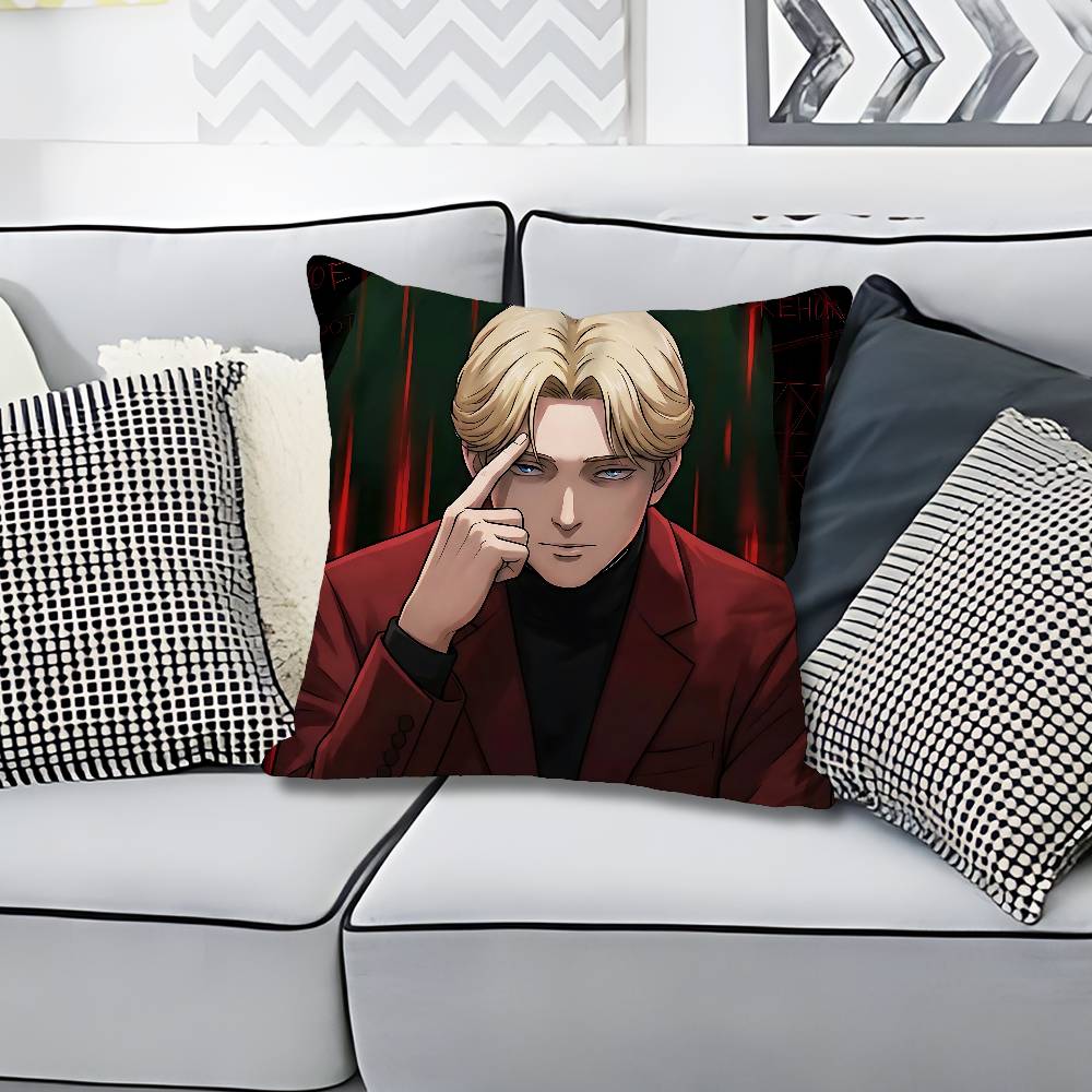 JJohan LLiebert Monster Anime Celebrity Merchandise AllMatch Printed Pillow Case Sofa Car Office Room Decoration Protector