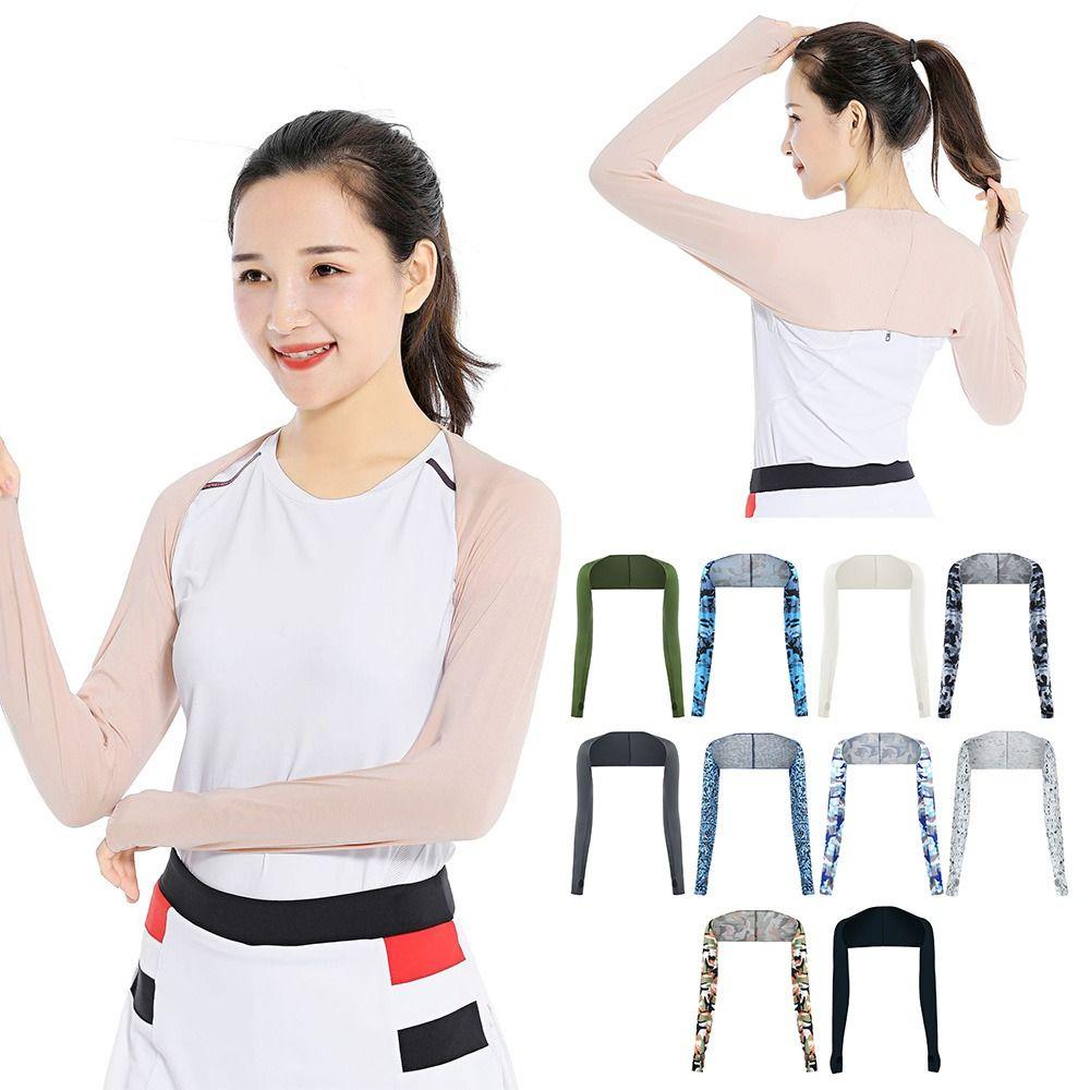 

Рукава Ледяной Шелк Отверстие Для Пальцев Женская Шаль Рукава Спортивные Перчатки Солнцезащитные УФ-Защиты Солнцезащитные Рукава