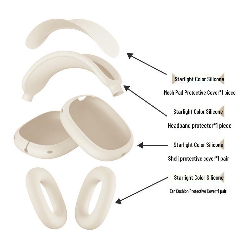 AirPods Max Silicone Protective Case: Soft Headphone Shell for Bluetooth Earphones