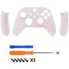 eXtremeRate Side Rail Grip Shell for Xbox Series X S Clear Black Replacement Front Housing Cover Handle Faceplate for Xbox Core Wireless Controller