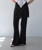 ODER [Set]_Slim Fit Bootcut Pants + Layering Skirt-Black