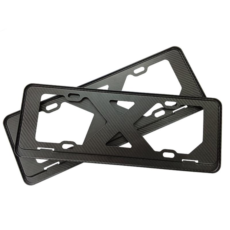 Universal Carbon Fiber License Plate Frame for Domestic Blue & Green Plates