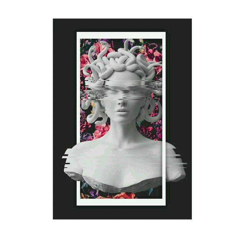 Poster Artistico Medusa di Smeraldo Creature Mitologiche Stampe per Pareti Pittura su Tela Mitologia Greca Moderna per Galleria Decorazioni per la Casa