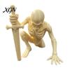 Mysterious Room Ornament 3D Printed Skeleton Figurine with Swords, Creative Desktop Ornament, Gifts for Friends Swords Statue Home Office Halloween