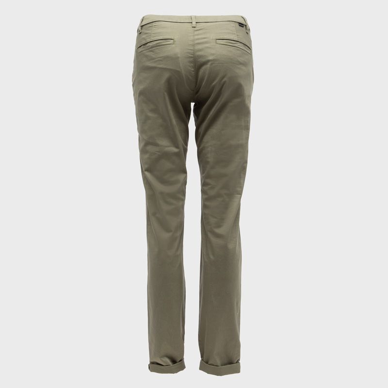 Women's Khaki Canvas Chino Pants with Hems DOCKERS