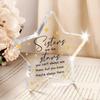 Acrylic Star Sister Plaque - Funny Birthday & Wedding Gift from Siblings