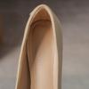 Women's French Nude High Heels 2025 Spring Autumn New Soft Leather Non-Tiring Feet Commuting Work Interview Versatile Shoes XCY40-555